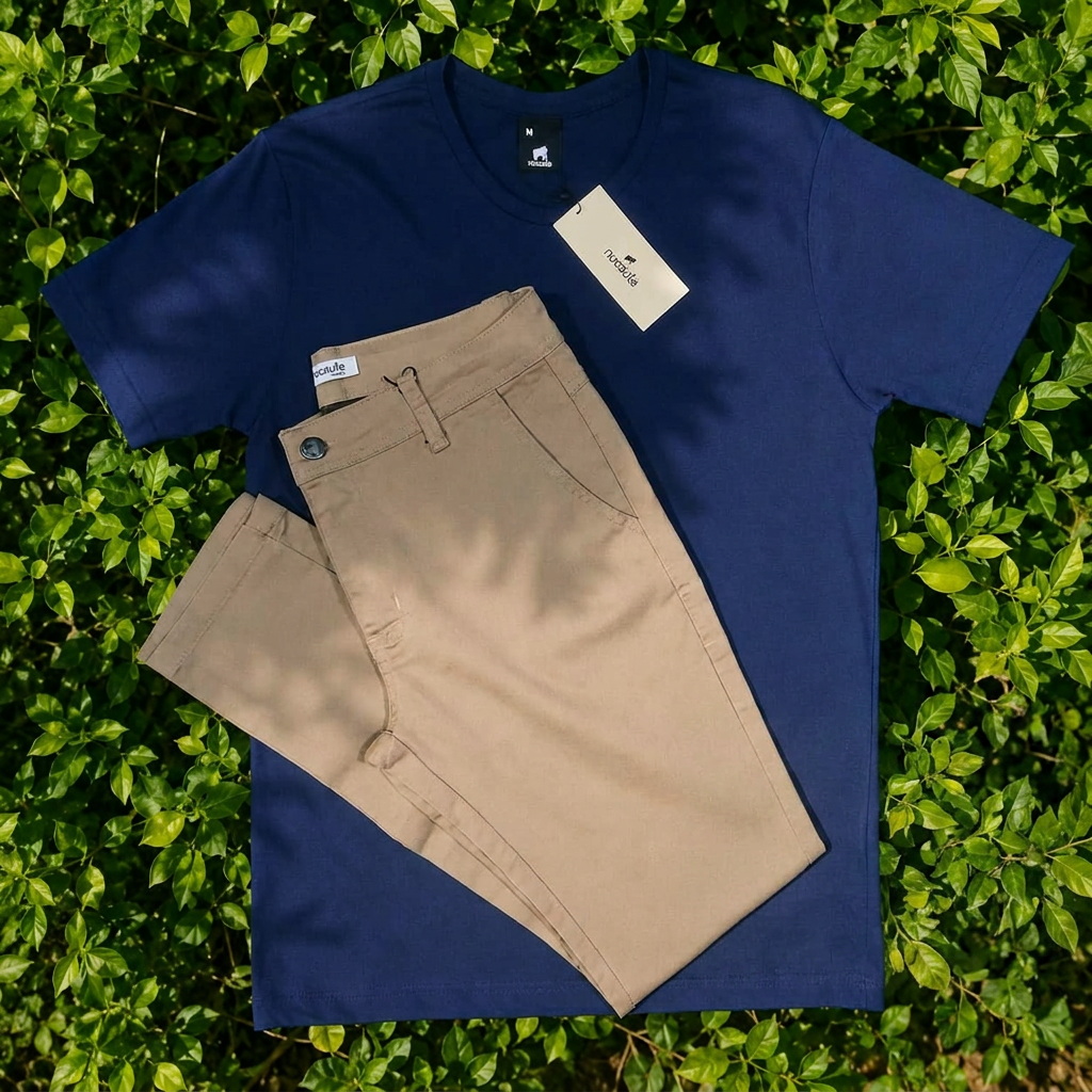 Modelo vestindo Verde Sálvia + Jeans Preto